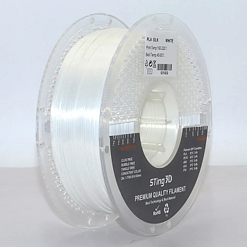 Пластик Sting 3D PLA Silk White/Белый Ø1,75 мм Вес: 1 кг