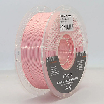 Пластик Sting 3D PLA Silk Розовый Ø1,75 мм Вес: 1 кг