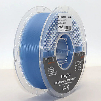 Пластик Sting 3D PLA Luminous (светится в темноте) Blue / Синий Ø1,75 мм, Вес: 1 кг