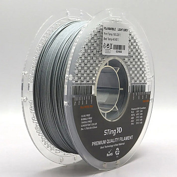Пластик Sting 3D PLA Marble Light Grey / Мрамор светло-серый Ø1,75 мм, Вес: 1 кг