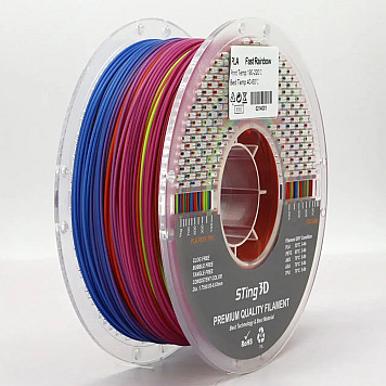 Пластик Sting 3D PLA Dual Color Filament Fast Change Rainbow / Радуга Ø1,75 мм, Вес: 1 кг