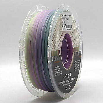 Пластик Sting 3D PLA Dual Color Filament Fast Change Rainbow Luminous / Радуга люминус Ø1,75 мм, Вес: 1 кг