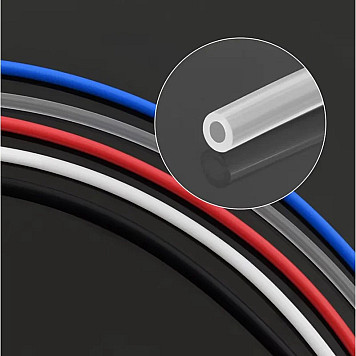 Тефлоновая трубка PTFE, внешний D4 мм, внутренний D2 мм, прозрачная для 3D принтера
