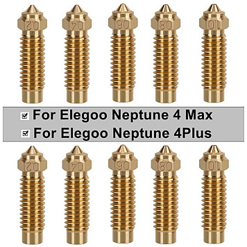 Сопло для 3D принтера Elegoo Neptune 4MAX/4PLUS латунь
