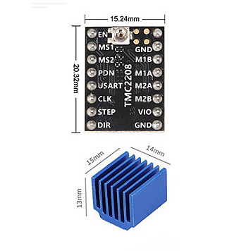 Драйвер шагового двигателя TMC2208 v2.0