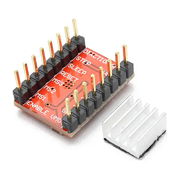 Драйвер шагового двигателя StepStick A4988 с радиатором охлаждения-1