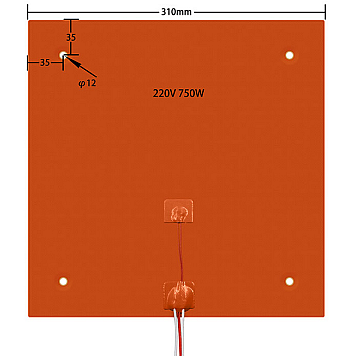Грелка силиконовая 310*310 220В 750Вт