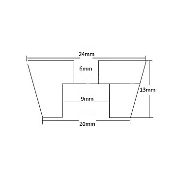 Ножка для корпуса 3D принтера  D=24 H=13, 1шт-1