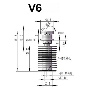 Радиатор E3D v6 директ от Lerdge, черный-1