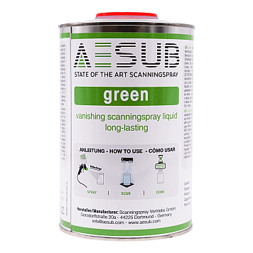 Спрей для 3D сканирования AESUB Green, самоисчезающий для распылителей 1Л