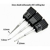 Фреза ZirkonZahn M1 Milling Bur (3 mm) 0,5 mm; 1,0 mm; 2 mm
