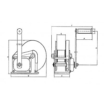 Лебедка барабанная АТК BHW 1800 lbs 800 кг-1