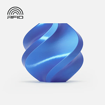 Пластик Bambu Lab PLA Silk Синий Ø1,75мм Вес:1кг 