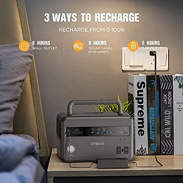 Портативная зарядная электростанция CTECHI GT 300 ВТ с батареей LIFEPO4 -2