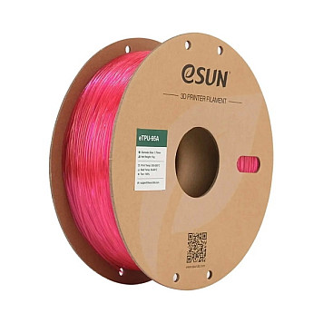 eTPU-95A Filament (пластик) для 3D принтера Esun 1кг, 1.75мм, прозрачный розовый (ETPU-95A175GP1)