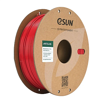 ePETG+HS Filament (пластик) для 3D принтера Esun 1кг, 1.75мм, пожарно-красный (ePETG+HS-175FR1)