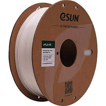 ePLA Plus HS Filament (пластик) для 3D принтера Esun 1кг, 1.75мм, белый (EPLA+HS-P175W1)