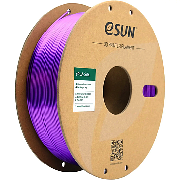eSilk-PLA Filament (пластик) для 3D принтера Esun 1кг, 1.75мм, фиолетовый (eSilk-PLA175Z1)