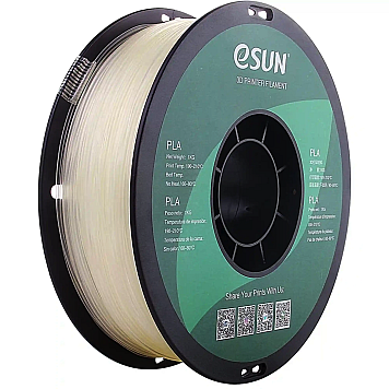 PLA Filament (пластик) для 3D принтера Esun 1кг, 1.75мм, прозрачный (PLA-175CL1)