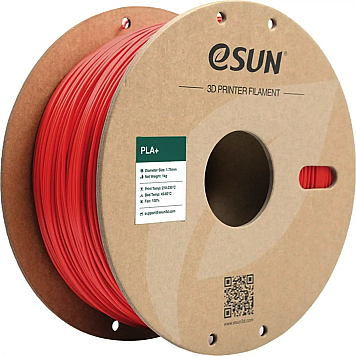 PLA Plus Filament (пластик) для 3D принтера Esun 1кг, 1.75мм, красный (PLA+175R1)