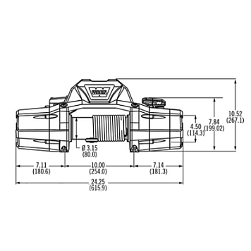 Лебедка автомобильная WARN ZEON 12-S - 12 вольт - 5443 кг-1