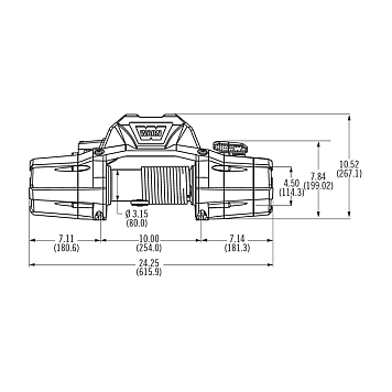 Лебедка автомобильная WARN ZEON 8 - 12 вольт - 3630 кг-1
