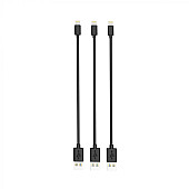 Комплект кабелей Timstool USB to Lightning 0.21 м 3 шт Black