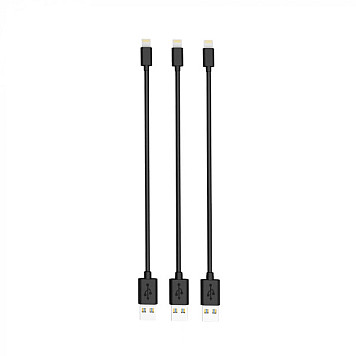 Комплект кабелей Timstool USB to Lightning 0.21 м 3 шт Black