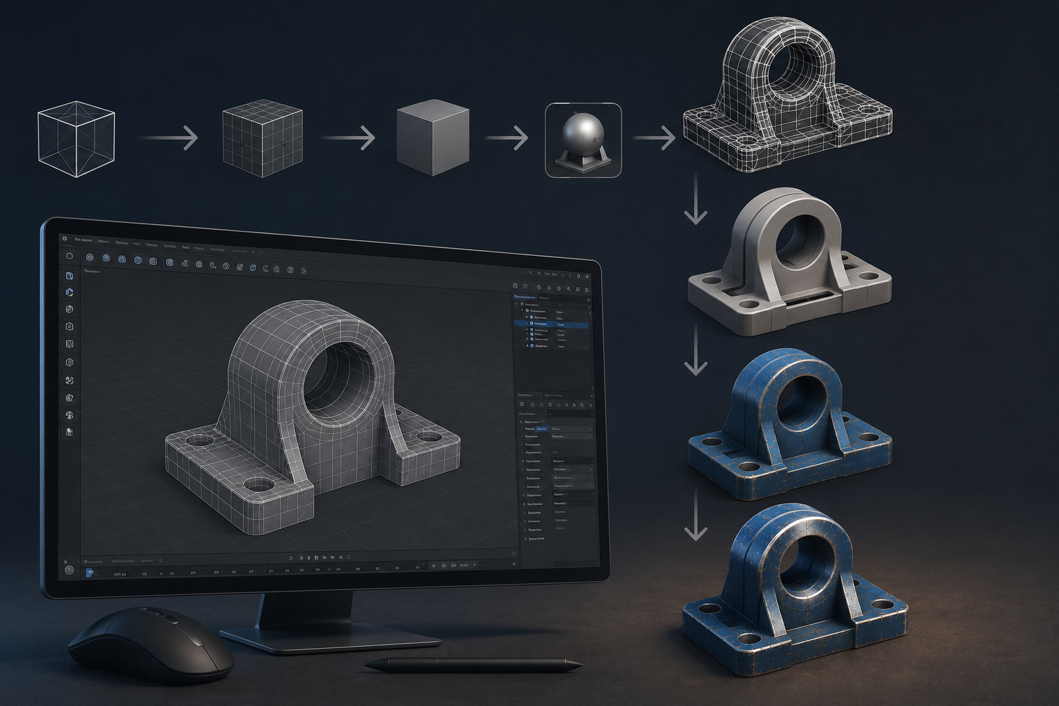 3D моделирование – это процесс создания трехмерной математической модели объекта с помощью специализированного программного обеспечения. Современные инструменты моделирования позволяют не просто нарисовать объект, но и заранее протестировать его на прочность, проанализировать поведение материала под нагрузкой и оптимизировать вес изделия еще до этапа производства.