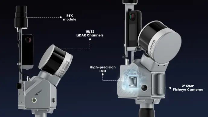 Профессиональный мобильный LiDAR-комплекс FJDynamics Trion S2 PRO – это портативная измерительная 3D система флагманского уровня, разработанная для высокоскоростного лазерного сканирования. Главным конструктивным отличием версии PRO является интеграция мощного 32-канального лазерного сенсора.