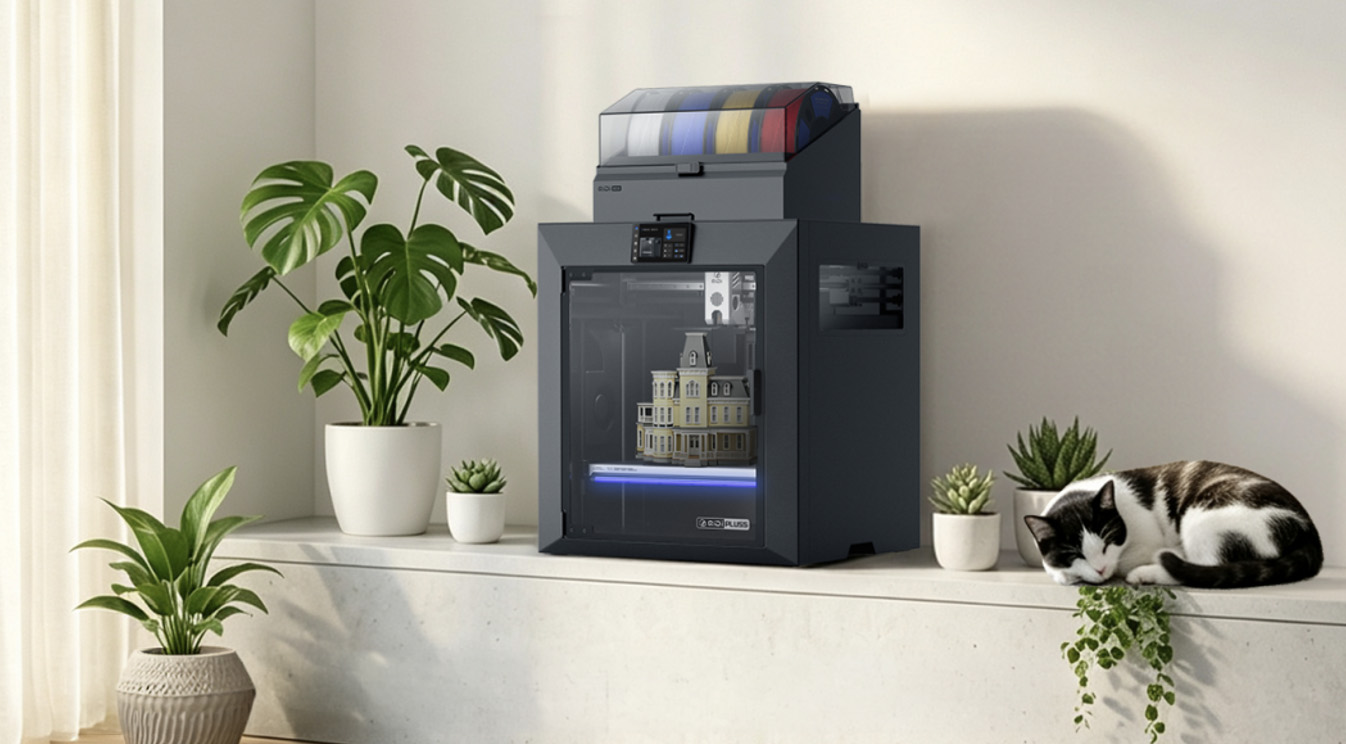 3D принтер QIDI Plus 5 Combo - FDM-модель для быстрой и качественной печати крупных деталей. Устройство оснащено рабочей областью 305*305*280 мм и закрытой камерой с активным нагревом до 65 градусов. QIDI Plus 5 оснащен высокотемпературным хотeндом с нагревом до 350 градусов и мощной системой подачи филамента.